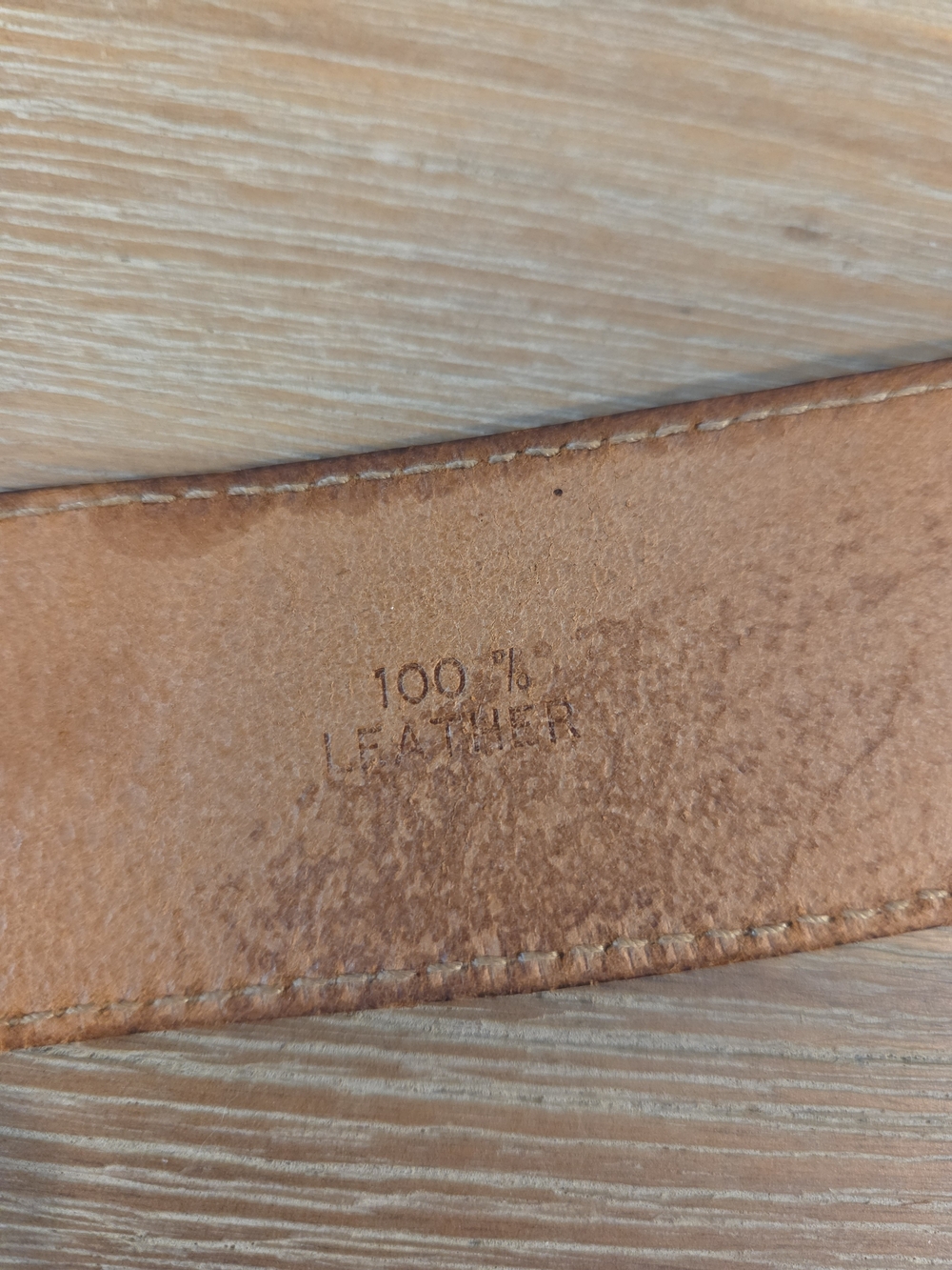 Vintage Wide Tan Genuine Leather Waist Belt with Boho Western Tooth Buckle - Picture 7 of 8